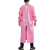 品之德 防水TPU反穿衣加厚耐磨防油防污耐弱酸碱围裙长罩衣粉色