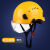 运动型安全帽工地男领导国标防砸夏季透气攀岩登山头盔建筑工程女 黄色 SF06-带护眼镜款
