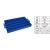 坤茂（KUNMAO）塑料分格周转箱蓝色款60格锁箱（510×285×55mm）