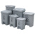冰禹 BY-065 脚踏式塑料灰色垃圾桶（50L脚踏款）办公室生活废物垃圾桶带盖户外