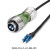 光纤航空插头带铠光缆LC单模双芯2芯户外皮线基站防水连接器嘉博森 DH24型光纤插头(8米)