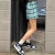 耐克（NIKE）Air Jordan aj1 mid男女鞋影子芝加哥黑红脚趾熊猫篮球运动休闲鞋 554725-411女子黑曜石 36.5