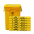 现货批发加厚手提式 一次性平口式黄色垃圾包装袋 平口式【100*120cm】5丝，400个/件