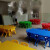 玉正幼儿园桌椅塑料环保学习课桌椅儿童加厚长方六人桌宝宝早教游戏桌 红色单张桌子
