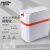 金诗洛 K5198 抽绳自动打包垃圾桶 按压式免脏手夹缝垃圾桶纸篓 15L白色31.5*15.5*33