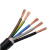 电线电缆RVV5*4平方软护套线铜芯国标五芯电源线五线 60米