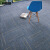 安赛瑞 方块拼接地毯 (4片装）PVC办公室地毯 单片50×50cm 蓝灰条纹 24040