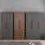艺原宜品北欧衣柜现代简约经济型组装五门实木质板式主卧室家用柜子大衣橱 B款柜(长0.6/0.8米)(胡桃色) 组装