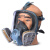 鸣固 防毒面具面罩滤毒罐呼吸防护过滤式防毒面具