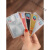 透明磨砂防磁银行IC卡身份证件公交卡套会员卡饭卡PVC膜防水证件 布纹+光面小开口50张
