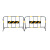 海斯迪克 HK-346  铁马护栏围栏 道路护栏 马路隔断施工护栏 公路护栏 铁马围栏交通设施 黑黄（带铁板）