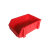 和一可塑 组合式零件盒物料盒加厚斜口组立零件盒物料盒元配件收纳盒螺丝工具盒斜口货架分类盒五金工具 红色 6号标准款（450*300*170）