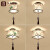 佰房 新中式吸顶灯客厅卧室灯具现代简约创意温馨餐厅书房灯复古走廊过道灯饰 【花开富贵】方20*20三色壁控14瓦