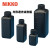 NIKKO试剂瓶塑料瓶样品瓶HDPE瓶圆形方形黑色遮光防漏50-2000ml 50ml圆形广口