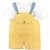 迪士尼（Disney）儿童背带裤套装男女童夏季新款洋气宝宝彩色婴儿背带短裤两件套潮 黄色套装 120cm