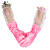 大杨600A保暖手套 粉色 2双 束口花袖加长加绒防水手套