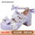瑞央日系甜美洛丽塔公主鞋子女童皮鞋儿童高跟鞋演出小女孩表演鞋 紫色 35内长22.5cm