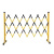 慕华晟伸缩围栏可移动式隔离护栏绝缘电力施工围栏道路安全防护栏玻璃钢（管式）黄黑色1.2米高*5米长
