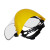 邦道尔安全帽面屏PC铝包边支架防护面屏配安全帽式全铝合金防护面罩173A 配帽型面屏单支架 5只