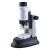 显微镜儿童便携式科学实验套装益智玩具器材小学生初中 (白)便捷式显微镜(手机支架+12标本+挂带)