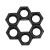 冰禹 BY-506 8级螺母 黑色六角高强度螺母 GB6170 A型  碳钢螺帽 M39(4个/包)