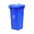 巨成云 加厚垃圾桶物业小区公用室外环保带盖环卫垃圾桶 蓝色50L(无轮款)