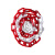 罗德力 10mm塑料警示链条 防护链安全链 长25米/包 红白色