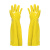 春蕾CL-001工业棉毛浸塑手套 长款45CM 4双 耐油耐酸碱耐磨防水劳保手套 黄色 定制