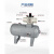 科威顿定制气动增压阀增压泵压缩空气气体加压VBA40A-04 VBAT10A1(10L储气罐)