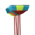 沸耐笙 FNS-15940 塑料扫把居家清洁用品笤帚硬毛扫把  彩色开丝四排硬毛 把
