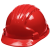 酷仕盾 豪华五筋透气安全帽 防砸抗冲击 ABS工业头盔 一顶  红色 