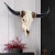 忆往昔复古牛头壁挂北欧创意动物头挂件西餐厅酒吧饭店背景墙壁装饰 款式二棕角仿古（高21cm）