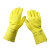 安思尔(Ansell) 87-650 天然橡胶手套 家务生产清洗清洁 轻型防化 化学品处理 防滑防水 舒适不伤手 黄色 L码 12副