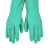 海斯迪克 丁腈手套绿色 防水防滑工作劳保手套 L码（2双）