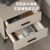 圣多堡床头柜轻奢皮质科技布北欧现代简约小型实木床边柜床头储物小柜子 极简灰(宽40)