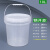 加厚塑料桶带盖20/25L涂料桶油漆桶空桶15KG升公斤密封水桶奔新农 透明 10L