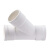 联塑（LESSO）45°异径斜三通PVC-U排水配件白色 dn110×75