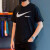 耐克（NIKE）新款短袖T恤男装夏季运动服针织透气圆领休闲上衣 DX6309-010黑色  M