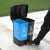 可回收分类垃圾桶商用双桶脚踏大容量干湿分离二合一公共场合 40L双桶蓝加黑可回收加其他送一
