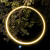 LED户外防水发光环亮化彩灯装饰灯商场布置挂树木装扮工程圆圈灯 红色 直径35cm—光环挂件