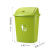 苏识 YJ-A149 40升带盖加厚带摇盖大号户外垃圾箱创意办公商场酒店翻盖桶(计价单位：个)果绿色