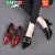 卡帝乐鳄鱼（CARTELO）真皮单鞋女新款2023年春秋季款浅口粗跟中跟尖头高跟鞋女士小皮鞋 黑色 36