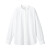 无印良品 MUJI 女式 棉水洗平纹 立领衬衫 BCB36C2A 白色 L