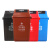 大杨102户外垃圾桶60L升蓝色可回收物 无盖 加厚塑料果皮箱小区物业环保分类筒 定制