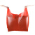 兰诗 DA4073 红色特大号手提式塑料袋方便袋 55*80cm（50个）/包 加厚款