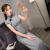 中凡智法式旗袍2023年气质复古风长款改良版年轻款少女连衣裙夏 黑白格子5003 S 建议75-斤