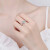 HYCK施华洛世奇皓爱心莫桑钻石银戒指女士心型开口设计指环跨新年礼物 莫桑钻女戒