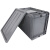 海斯迪克  EU周转箱塑料箱 汽配可堆式储物箱零件箱 灰色带盖600*400*340
