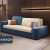 欧荷家具多功能折叠沙发床两用创意现代简约奶油风科技绒可伸缩抽拉沙发床 高密海绵款 外径1.42米-内径1.0米【储物款】