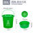 泰禧阁定制20升手提垃圾分类垃圾桶厨房厨余带盖带滤网大号商用圆形 20L带盖带手(圆桶，带滤网)绿 厨余垃圾